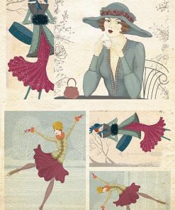 Χαρτί decoupage "Woman" 32x48εκ.