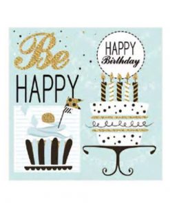 Χαρτοπετσέτες 20τεμ. "be happy" 33x33εκ. (SDOG 026701)