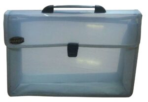 Comix τσάντα με κούμπωμα διάφανη Υ26x38.5x3.5εκ.