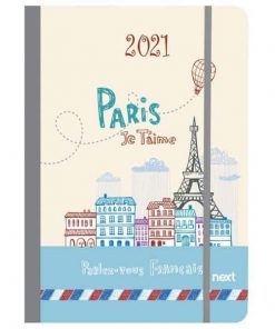 Next ημερολόγιο ACADEMIC+ 9/2023-12/2024 Gallery εβδομαδιαίο flexi 14x21εκ. Paris