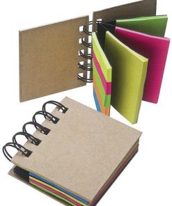 Μπλοκ σπιράλ με αυτοκόλ. χαρτάκια - σελιδοδείκτες 7x7.5εκ.