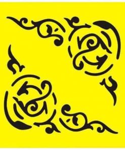 Στένσιλ πλαστικό "Μοτίβο 2" 16x16εκ.  (ST0088)