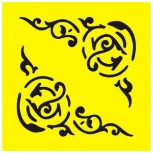 Στένσιλ πλαστικό "Μοτίβο 2" 16x16εκ.  (ST0088)