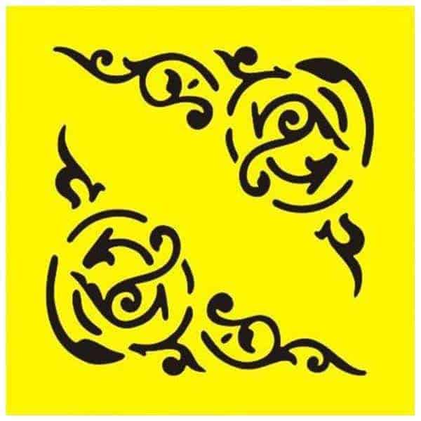 Στένσιλ πλαστικό "Μοτίβο 2" 16x16εκ. (ST0088)