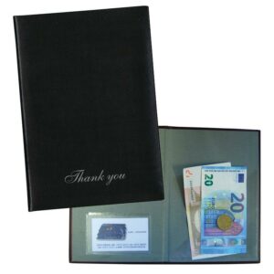 Next θήκη για λογαριασμό μαύρη δερματίνη basic 14,5x21εκ.