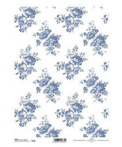 Ριζόχαρτο "blue pattern" 21x29εκ.   (ITD-R634)