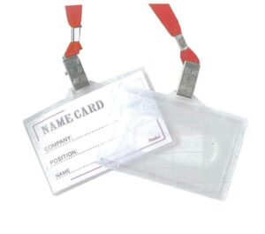 Καρτελάκι οριζόντιο pp με κόκκινο κορδόνι 9,2x5.9εκ. 50τμχ.