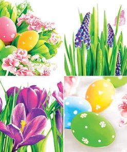 Χαρτοπετσέτες 20τεμ. "τουλίπα αυγα" 33x33εκ. (SL WL 006901)