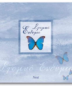 Next σχολικό λεύκωμα σπιράλ πολυσέλιδο "Μπλε Πεταλούδα" 23x24εκ.
