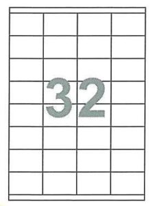 Fleks ετικέτ. αυτοκόλ. λευκές 52.5x35mm 32/φ 100φ Α4