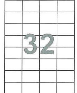 Fleks ετικέτ. αυτοκόλ. λευκές 52.5x35mm 32/φ 100φ Α4