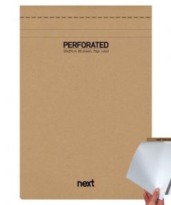Next μπλοκ σημειώσεων perforated ριγέ 21x29εκ., 80φ., 70γρ.