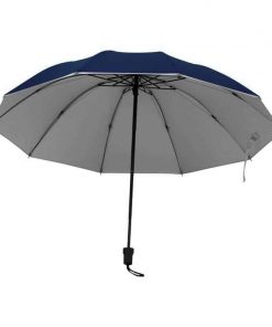 Ομπρέλα χειροκίνητη ασημί-μπλε Ø105 εκ.