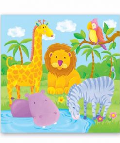 Χαρτοπετσέτες "wild animals" 12x12εκ.
