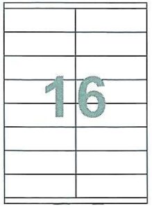 Fleks ετικέτ. αυτοκόλ. λευκές 105x37mm 16/φ 100φ Α4