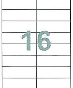 Fleks ετικέτ. αυτοκόλ. λευκές 105x37mm 16/φ 100φ Α4