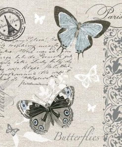 Χαρτοπετσέτες 20τεμ. 33x33εκ "πεταλούδα vintage" (SL_OG_041101)