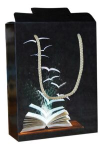 Next χάρτινη τσάντα κουτί Μαύρο βιβλίο Υ22x16,5x6,5εκ. Δυνατότητα εκτύπωσης