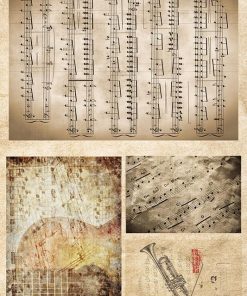 Χαρτί decoupage "Music notes" 32x48εκ.