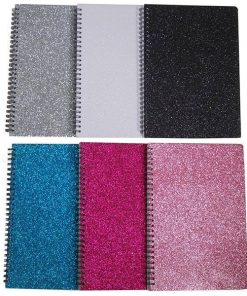 Next glitter τετράδιο σπιράλ 17x25εκ. 2θεμ. 70φ.