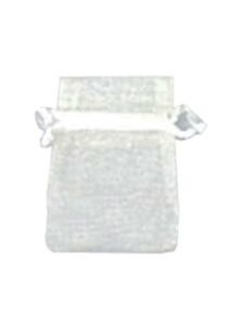 Πουγκιά οργαντέ λευκό 10x8εκ. 100 τμχ.