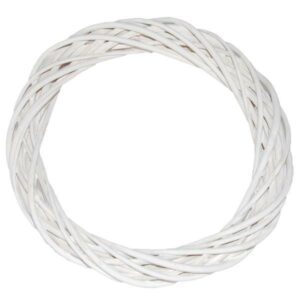 Στεφάνι ξύλινο λευκό, 20εκ.