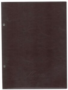 Next μενού εστιατορίου μπορντώ πυρογραφικό με 10 ζελατίνες και βίδες 24x32εκ