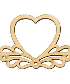 Καρδούλα φιόγκος σημύδα 75x57x4χιλ.