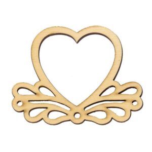 Καρδούλα φιόγκος σημύδα 75x57x4χιλ.