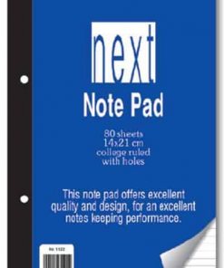 Next μπλοκ ριγέ με τρύπες 14x21εκ. 80φυλ.