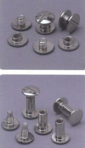 Βίδες ασημί αρσενικές/θηλυκές για μενού 5χιλ. (100 ζεύγη)