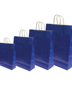 Next χάρτινη τσάντα σκ.μπλε με στριφτό χερούλι Υ35x26x12εκ. Δυνατότητα εκτύπωσης