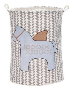 Καλάθι αποθήκευσης ή απλύτων "Πήγασος-Μοτίβο", Υ48εκ. Ø45εκ.