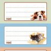 Next 30 ετικέτες τετραδίων "Pets" 8,5x4εκ., αυτοκόλλητες