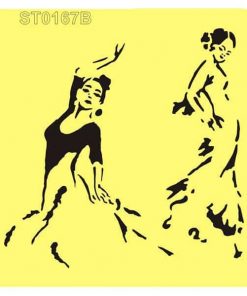 Στένσιλ πλαστικό "dancer" 16x16εκ.  (ST0167B)