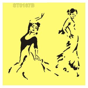 Στένσιλ πλαστικό "dancer" 16x16εκ.  (ST0167B)