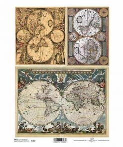 Ριζόχαρτο "map" 21x29εκ.   (ITD-R367)