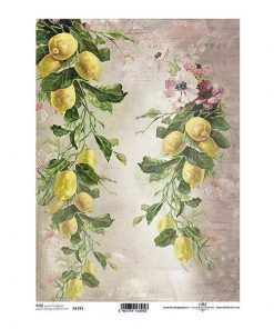 Ριζόχαρτο "lemons" 21x29εκ.   (ITD-R1193)