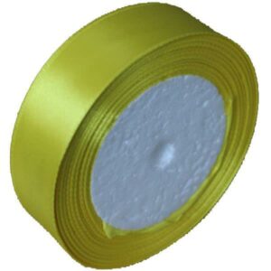 Κορδέλα σατέν με ούγια κίτρινη 2,5εκ. x 22μ.