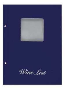 Next wine list με παράθυρο basic μπλε 23,5x32εκ.