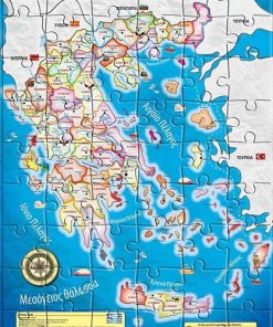 Next παζλ "Χάρτης Ελλάδος" 45x65εκ. 54 τεμάχια