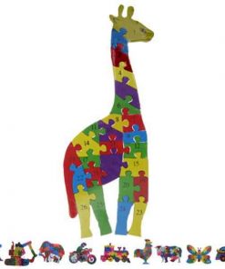 Εκπαιδευτικά παζλ ξύλινα 26τεμαχίων κοκτέηλ σχέδια