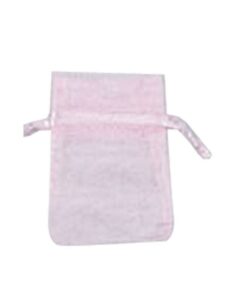 Πουγκιά οργαντέ ροζ 10x8εκ. 100τμχ