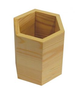 Μολυβοθήκη εξάγωνη ξύλινη 8εκ.