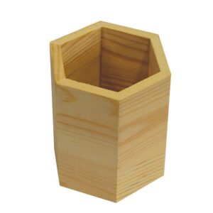 Μολυβοθήκη εξάγωνη ξύλινη 8εκ.