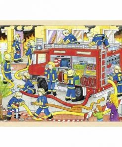 Goki παζλ ξύλινο "Πυροσβεστική" 30x40εκ. 48 τεμαχίων