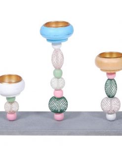 Διακοσμητικό κηροπήγιο ξύλινο 27,5x13x21,5εκ.