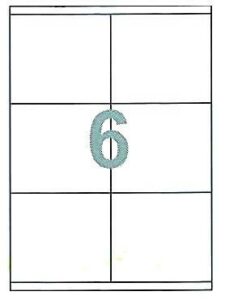 Fleks ετικέτ. αυτοκόλ. λευκές 105x96mm 6/φ 100φ Α4