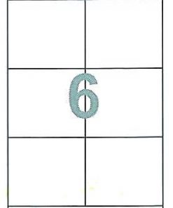 Fleks ετικέτ. αυτοκόλ. λευκές 105x96mm 6/φ 100φ Α4