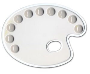 Παλέτα ζωγραφικής οβάλ για 9 χρώματα